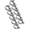 Tbest TBar Fascetta Stringitubo per 10 Pezzi in Acciaio Inossidabile Mini Tubo Carburante Fascetta Stringitubo Clip 6Mm 20Mm Dimensioni Opzionali (16-18 mm)