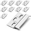TVNYOUJIA 10 Pcs 60mm Placas de Montaje Metálicas para Colgadores de Armarios | piastra di supporto in metallo per reggipensili, Barra di fissaggio a parete in acciaio zincato per pensili