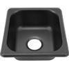 Jiawu Lavandino per Lavello Cucina in Acciaio Inossidabile 304, Lavello per Elettrolitico Nero, Lavello Incasso per Barca, Roulotte, Dimensioni esterne del lavello:176x162x65mm