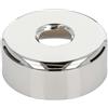 tecuro Catena filettata Ø 27 mm interno (3/4 pollici), diametro esterno 80 mm, altezza 30 mm, ottone cromato di alta qualità, copertura per tubo