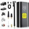 Quality Park Compressore Aria Portatile 150PSI, 4 Ugelli Diversi per Auto e Mini Compressore, Adatto per Biciclette, Moto, Palloni