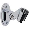 MKTOLHUS Staffa regolabile per soffione doccia, supporto da parete con base in ABS con finitura cromata, per bagno, supporto fisso, argento, 7 x 5 cm