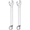 QUARKZMAN 2Pz Set Chiavi Inglesi Combinate Angolate 12mm a 75 Gradi | con Estremità a Bussola a 12 Punte e Estremità Aperta Angolata a 15°, Acciaio CR-V Nichelato, Meccanici e Appassionati DIY