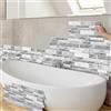 Generic Confezione da 12 piastrelle autoadesive da parete, 24 x 12 cm, effetto marmo, piastrelle decorative impermeabili per cucina, bagno e camper