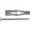 Fischer 100x Tasselli per Cartongesso FU con Vite, 6 x 45 mm, 100 Tasselli + 100 Viti, per Pannelli e Mattoni Forati, 502352