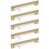 BSM Marketing - Maniglia per armadietto da cucina, finitura oro, 5, 256 mm