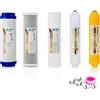 NATURE WATER PROFESSIONALS Confezione da 5 filtri Gold Line per osmosi inversa domestica - Filtri per apparecchiature ad osmosi inversa a 6 stadi - Include connettori, T'' e Teflon