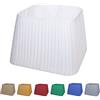 Imperato Illuminazione Paralume quadrato per Lampada in 12 colori interamente fatto a mano con tessuto seta italiano (Bianco, 20cm (attacco E14))