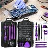 Generic 115-in-1 Precision Screwdriver Sets, Professional Repair Tool Kit with Flat Head & Multiple Bits for Electronics, Phone, Watch, Automotive Maintenance - Magnetic, Non-Slip Handle & Tweezers(Purple)
