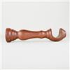 TENDAGGIMANIA Staffe per Tende 1 COPPIA - Per Bastoni per tende in Legno ∅ 35 MM - Colore: CILIEGIO -LUNGHEZZA 18 CM - Staffe con piastrina di fissaggio, viti e tasselli- 100% Legno Made in Italy