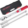 VANPO Chiave Dinamometrica 3/8'', 5-60Nm Torque Wrench Manutenzione Set | Precisione ±3% con Estesa Universale Presa per Candela Magnetica
