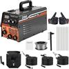 YUMILI Saldatrice MIG, 20-200A Saldatrice a Filo Animato Senza Gas, Saldatrice Inverter 3 in 1 MIG/MMA/LIFT TIG, con Tecnologia Inverter IGBT e Display LCD, Filo 1,0 mm, 2,5 mm Rod, Pistola di Saldatura