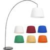 Imperato Illuminazione Paralume per lampada da terra ad arco e per lampada a sospensione in 12 colori interamente fatto a mano (Bianco, 40cm (attacco E27))