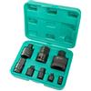 WIESEMANN 1893 Set adattatori da 8 pezzi con attacco da 1/4″, 3/8″, 1/2″ e 1″ | WIESEMANN 80010 | lega acciaio in cromo e vanadio | set per chiavi a bussola | maschio | femmina | valigetta per trasporto