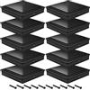 Delixike 10 tappi per pali 9 x 9 cm, tappi per recinzione, tappi in plastica con viti libere, plastica PP impermeabile, per proteggere i pali in legno, a prova rossa e anti-cracking…