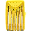 Generic Set di cacciaviti di precisione 6 in 1 per uomo, strumento di riparazione magnetico per occhiali elettronici, mini piccolo kit di cacciaviti per hobby, giallo