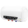 CHIMHOON Caldaia elettrica orizzontale orizzontale, con doccetta 50/80/120 litri, 2000 W, 220 V, serbatoio dell'acqua calda intelligente, controllo completamente automatico (bianco, 50 L)
