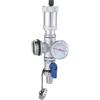 AQUA HEATING Valvola Di Sfiato E Valvola Di Scarico Per Collettori Del Circuito Di Riscaldamento Valvola Di Sfiato Per Collettori Blu Con Termometro