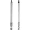 QUARKZMAN 2Pz #3 Punte Cacciavite Phillips PH3 1/4 Gambo Esagonale 4 (100mm) Lungo 6mm Asta Punta Trapano a Croce Magnetiche acciaio S2 Inserti per Avvitatore Industriale, Grigio