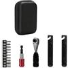Generic Kit di leve per pneumatici per bici - Multiutensile portatile 14 IN 1 con mini cricchetto, leve per pneumatici per bici, chiavi coniche e lama lima per MTB, bicicletta da strada - Cricchetto + leva