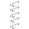 BSM Marketing Maniglia quadrata in acciaio inox con finitura quadrata moderna per armadi da cucina, cassetto e barra per porta, finitura opaca (5, 256 mm)