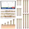 Glarks 300pcs 20/30/40/50/60mm Brick Steel Nails Kit, Zinco Colorato Hardware Acciaio al Carbonio Chiodi, Finitura Chiodi, Brad e Picture Hanging Nails, Legno Chiodi