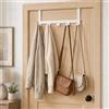 Generic Ganci sopra la porta con 5 ganci, appendiabiti resistenti per bagno, appendiabiti in metallo per cappotti, vestiti, accappatoi, asciugamani per camera da letto, armadio e cucina (bianco)