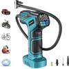Ecarke Compressore a Batteria compatibile con Ma-kita 18V, Pompa d'Aria Portatile con Display Digitale, Tubo di Estensione e Ugelli, Pressione Max 10 bar, per Auto, Bici, Moto - Senza Batteria