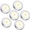 ORIA Luce Notturna Sensore Movimento 6 LED | 6PCS, Luci Armadio, Senza Fili, Auto On/Off, Magnete, Adesiva, Batteria, per Armadio, Corridoio, Scale