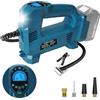 QUPERR Compressore d'Aria Portatile Compatibile con Batterie Makita 18V | Gonfiatore fino a 10,3 bar con luce LED e arresto automatico per auto, moto, bici e palloni; batteria non inclusa