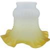 artigianatodaloise Vetro di ricambio paralume per applique abat-jour e lampadari bianco giallo Made in Italy