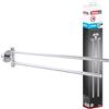 Tesa Smooz Porta Asciugamani Doppio - Porta Asciugamani in Metallo Cromato Inox con Semplice Installazione e Bracci Girevoli - Colla Rimovibile Inclusa