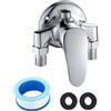 SagaSave Rubinetti miscelatore doccia, montaggio a parete in ottone bagno doccia miscelatore rubinetti, miscelatore acqua calda e fredda valvola