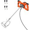 Huini Miscelatore per Malta, Miscelatore Cemento, Miscelatore per Colla, 2600W, barra a spirale cromata M14, per la miscelazione di vernice, liquami di cemento, calcestruzzo, malta, riempitivo,arancione