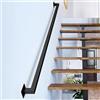 Gorssen 525cm Corrimano di Tubo in Ferro battuto Nero | Ringhiere a Parete Ringhiera Passamano Maniglia di Sicurezza Balaustre pour Disabili Anziani - Kit completo