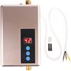 Wytino Riscaldatore di Acqua Calda Senza Serbatoio, 220V Istantaneo Scaldabagno Elettrico Mini Doccia per Il Lavaggio Della Del Bagno di Casa - Digital Dispaly 5.5Kw (Argento)