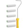 varivendo Set di 5 rulli di ricambio Magic velluto, 10 cm + archetto per rullo
