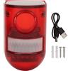 Cocoarm Dispositivo di Sicurezza per Esterni del Sensore Solare, Sirena 129 DB, 6 LED LED STROBE, IP65 INFROVIA, Ideale per la Casa, la Fattoria, la Sicurezza del Magazzino