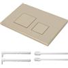 TWSOUL Per piastra di comando Geberit SIGMA 01 SIGMA 20 SIGMA 30, piastra di controllo WC in plastica, modello di ricambio per risciacquo a 2 quantità, doppia piastra di azionamento, 24,5 cm x 16,5 cm (oro