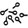 Wisafory 200 pezzi viti occhio perni a vite autofilettanti mini viti a occhiello gancio per viti per occhi in legno sughero top bottiglie fai da te nero 5,5 x 12 mm