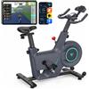 CITYSPORTS: Cyclette da casa, silenziosa, con app Bluetooth, resistenza magnetica regolabile, monitoraggio della frequenza cardiaca, luci LED, portata massima 120 kg