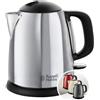 Russell Hobbs Bollitore Elettrico Compatto, 1 L, Victory 24990-70 | Acciaio Inossidabile, Spegnimento Automatico, Filtro Anticalcare Rimovibile, Base Girevole 360°, Design Salvaspazio