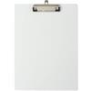Exacompta 19296E Porta blocco in cartone Balacron con busta in plastica e clip con sistema di fissaggio a parete Formato 23 cm x 32 cm per documenti in formato A4 colore bianco