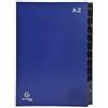 Exacompta 57222E - Cartella portadocumenti riciclata, in cartone extra resistente, 24 scomparti dalla A alla Z, per DIN A4, con linguette rinforzate in plastica, colore: blu