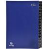 Exacompta 57042E - Cartella portadocumenti riciclata, in cartone extra resistente, 32 scomparti, 1-31, per DIN A4, fori di visualizzazione rinforzati in plastica, colore blu