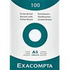 Exacompta 13808B Cartoncini Bristol, 14x21 cm, Bianco
