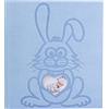 Exacompta - Cod. 16563E - Album libro TEDDY CONIGLIETTO - 300 foto 10 x 15 cm - 60 pagine bianche con foglio da pergamino- f.to 29 x 32 cm - copertina in carta effetto bi-materia blu