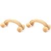 Tuuli Accessories Rullo Massaggiatore Massaggio Schiena Cervicale Spalle Piedi Corpo Muscolare Legno Palla 18 x 7 x 6 cm (Confezione da 2)