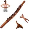 JaMalign Bastoncino Raschiante in con 31 Perle da Massaggio, Gua Sha KöRper | massaggiatore in legno, per schiena e spalle, rilassamento muscolare, collo gambe