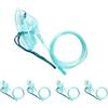 foqitoxi Maschera per ossigeno standard europeo per adulti con tubo da 18 cm e cinturino elastico regolabile - 3 confezioni - taglia L+